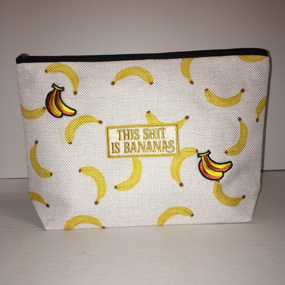 Funny Banana Print Zippered Pouch/Makeup Bag